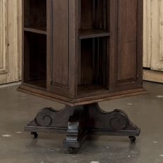 19th Century French Renaissance Revival Oak Revolving Bookcase
