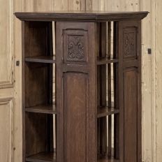 19th Century French Renaissance Revival Oak Revolving Bookcase