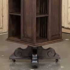 19th Century French Renaissance Revival Oak Revolving Bookcase