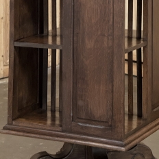 19th Century French Renaissance Revival Oak Revolving Bookcase