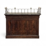 Rare Louis Philippe Period Marble Top Concierge Counter with Original Hand Forged Brass Gallery Rail