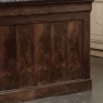 Rare Louis Philippe Period Marble Top Concierge Counter with Original Hand Forged Brass Gallery Rail