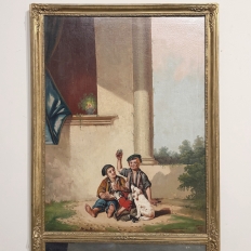 Early 19th Century French Hand-Painted Trumeau Mirror
