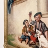 Early 19th Century French Hand-Painted Trumeau Mirror