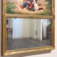 Early 19th Century French Hand-Painted Trumeau Mirror
