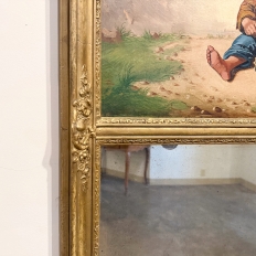 Early 19th Century French Hand-Painted Trumeau Mirror