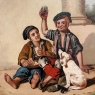 Early 19th Century French Hand-Painted Trumeau Mirror