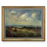 Mid-Century Framed Oil Painting on Panel by H. Lemoine