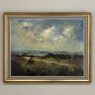 Mid-Century Framed Oil Painting on Panel by H. Lemoine