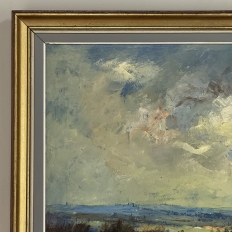 Mid-Century Framed Oil Painting on Panel by H. Lemoine