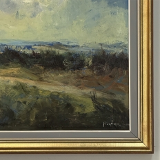 Mid-Century Framed Oil Painting on Panel by H. Lemoine