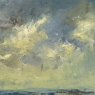 Mid-Century Framed Oil Painting on Panel by H. Lemoine