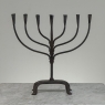 Mid-Century French Brutalist Hand-Forged Iron Seven-Light Candelabrum