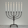 Mid-Century French Brutalist Hand-Forged Iron Seven-Light Candelabrum