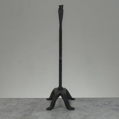 Mid-Century French Brutalist Hand-Forged Iron Seven-Light Candelabrum