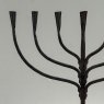 Mid-Century French Brutalist Hand-Forged Iron Seven-Light Candelabrum