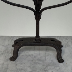 Mid-Century French Brutalist Hand-Forged Iron Seven-Light Candelabrum