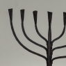 Mid-Century French Brutalist Hand-Forged Iron Seven-Light Candelabrum