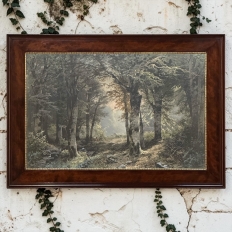19th Century Framed Charcoal Landscape by Heinrich Böhmer (1852–1930)