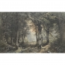 19th Century Framed Charcoal Landscape by Heinrich Böhmer (1852–1930)