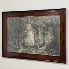 19th Century Framed Charcoal Landscape by Heinrich Böhmer (1852–1930)