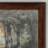 19th Century Framed Charcoal Landscape by Heinrich Böhmer (1852–1930)