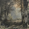 19th Century Framed Charcoal Landscape by Heinrich Böhmer (1852–1930)