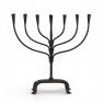 Mid-Century French Brutalist Hand-Forged Iron Seven-Light Candelabrum