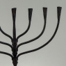 Mid-Century French Brutalist Hand-Forged Iron Seven-Light Candelabrum