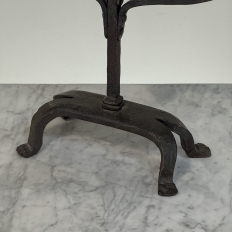 Mid-Century French Brutalist Hand-Forged Iron Seven-Light Candelabrum