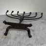 Mid-Century French Brutalist Hand-Forged Iron Seven-Light Candelabrum