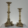 Set of Two 19th Century French Renaissance Gilt Bronze Candlesticks