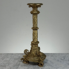 Set of Two 19th Century French Renaissance Gilt Bronze Candlesticks