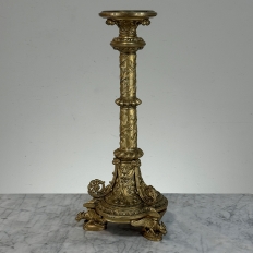 Set of Two 19th Century French Renaissance Gilt Bronze Candlesticks