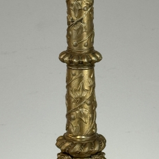 Set of Two 19th Century French Renaissance Gilt Bronze Candlesticks