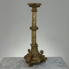 Set of Two 19th Century French Renaissance Gilt Bronze Candlesticks