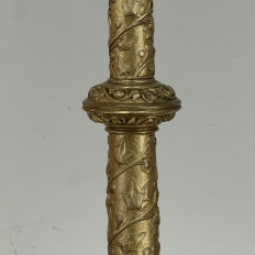 Set of Two 19th Century French Renaissance Gilt Bronze Candlesticks