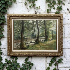 Antique Framed Oil Painting on Canvas by Jean Matthieu Jamsin (1882-1965)