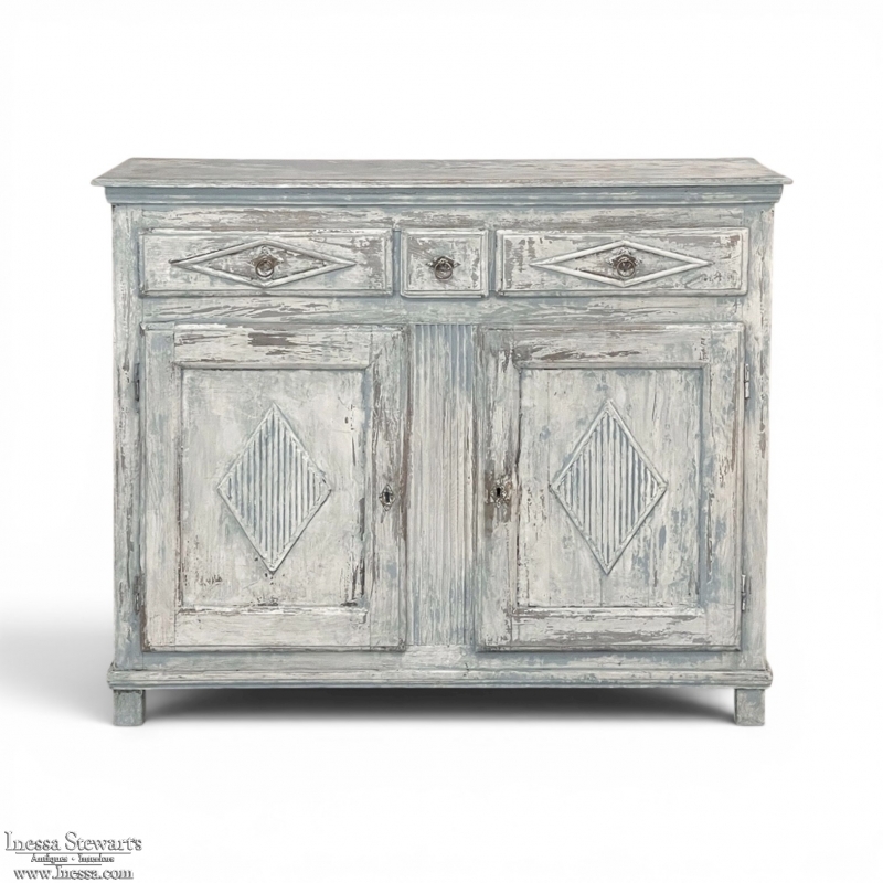 18th Century Swedish Gustavian Period Painted Buffet