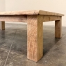 Mid-Century Belgian Brutalist Stripped Oak and Black Marble Coffee Table