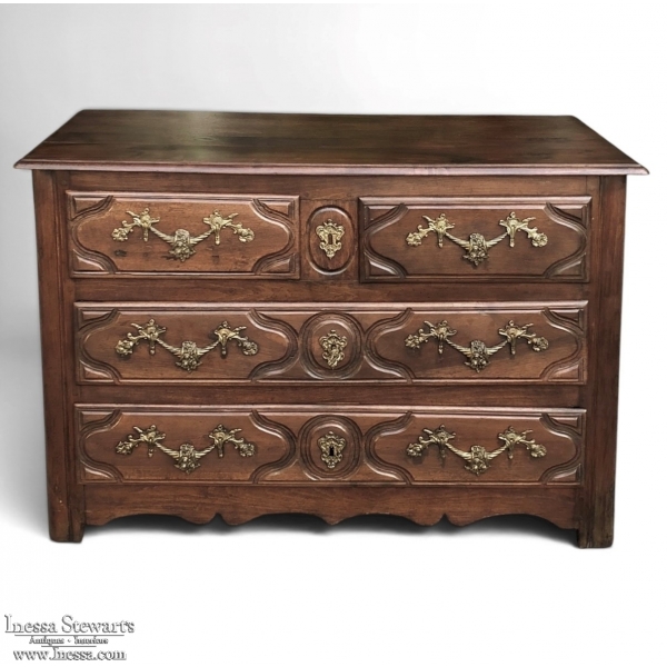 18th Century French Louis XIV Walnut Commode