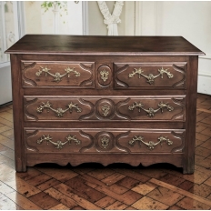 18th Century French Louis XIV Walnut Commode