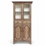 19th Century Rustic Country French Stripped Pine Vitrine