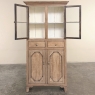 19th Century Rustic Country French Stripped Pine Vitrine