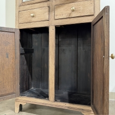 19th Century Rustic Country French Stripped Pine Vitrine