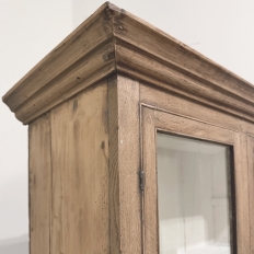 19th Century Rustic Country French Stripped Pine Vitrine