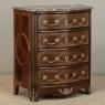 19th Century French Louis XIV Style Marquetry Marble Top Commode