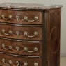 19th Century French Louis XIV Style Marquetry Marble Top Commode