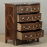 19th Century French Louis XIV Style Marquetry Marble Top Commode