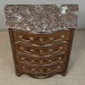 19th Century French Louis XIV Style Marquetry Marble Top Commode